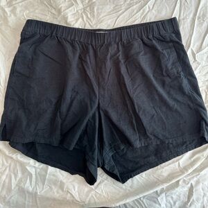 Madewell Black Linen Shorts